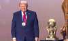 Trump presents trophy after the World Cup final