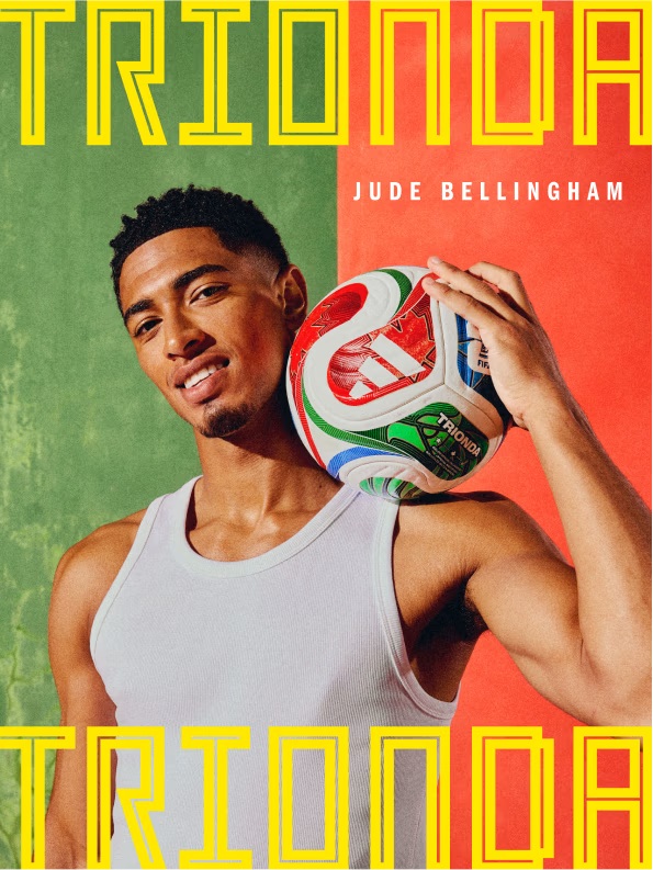 Jude Bellingham with the official World Cup ball