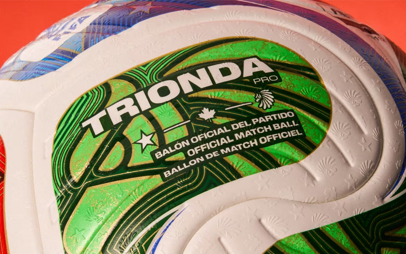 Official World Cup 2026 match ball Trionda by Adidas with green design