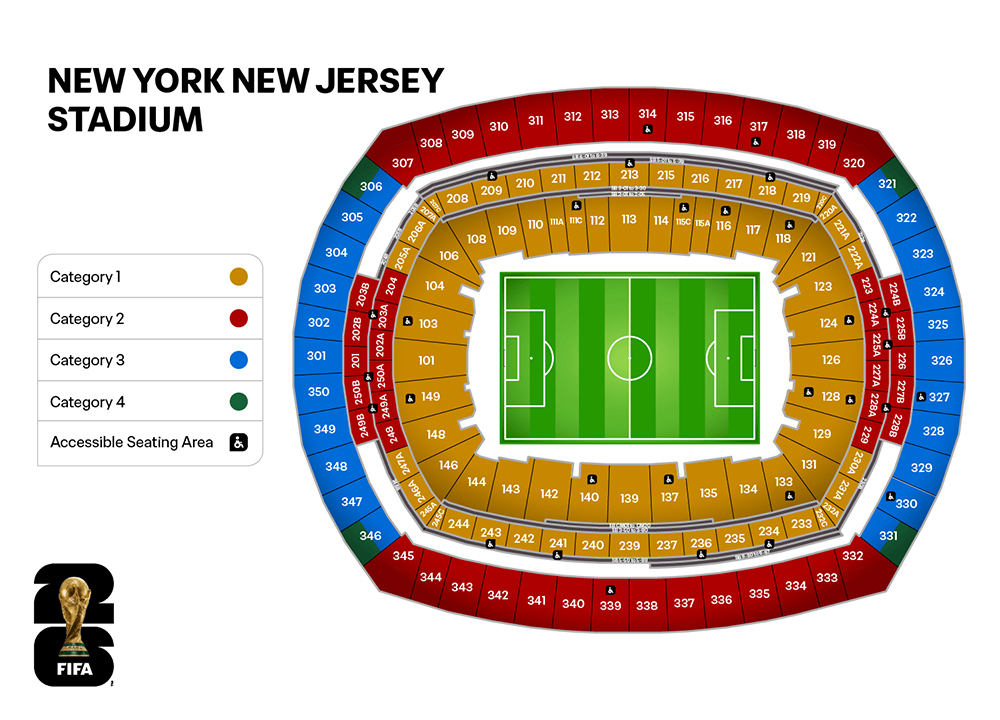 Image showing the different ticketcategories in a football stadium